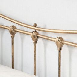 SlumberWorx Newnham Classic Victorian Style Living Room Bedroom Antique Brass Metal Day Bed Frame - thumbnail 3