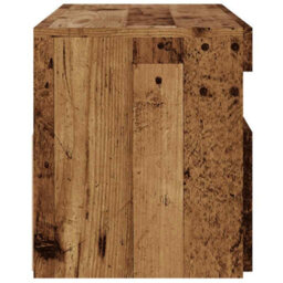 Berkfield Tv Cabinet With Led Lights Old Wood 90X35X40 Cm Engineered Wood - thumbnail 8