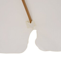 Outsunny Garden Parasol Patio Umbrella With Ruffles Cream White - thumbnail 9