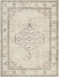 Livabliss Becki Owens Lila-Vintage Grey Brown Blue Traditional Boho Living Dining Bedroom Rug 160 X 213 Cm Easy Care, Non Shedding - thumbnail 1