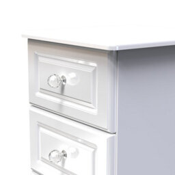 Windsor 5 Drawer Tallboy In White Gloss (Ready Assembled) - thumbnail 7