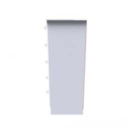 Windsor 5 Drawer Tallboy In White Gloss (Ready Assembled) - thumbnail 4