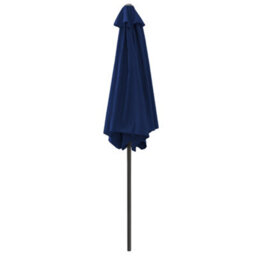 Rinse Bathrooms Outdoor Patio Garden Parasol 2.5M Sun Shade Umbrella Canopy W/crank Tilt Uv Protection Blue - thumbnail 3