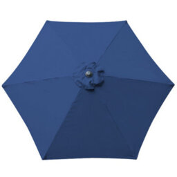 Rinse Bathrooms Outdoor Patio Garden Parasol 2.5M Sun Shade Umbrella Canopy W/crank Tilt Uv Protection Blue - thumbnail 4