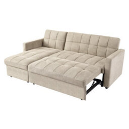 Home Detail Harry Pull-Out Sofa Bed With Reversible Storage Chaise, Beige Linen - thumbnail 5