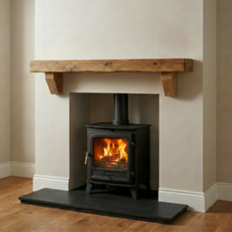 Off The Grain Oak Fireplace Shelf With Corbels - Solid Oak Corbel Shelf - L160Cm - thumbnail 3
