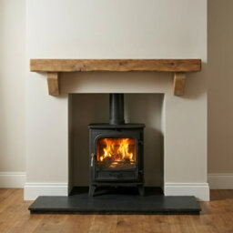 Off The Grain Oak Fireplace Shelf With Corbels - Solid Oak Corbel Shelf - L160Cm - thumbnail 2