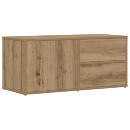 Berkfield Sturdy Tv Cabinet Artisan Oak 80X34X35.5 Cm Engineered Wood - thumbnail 1