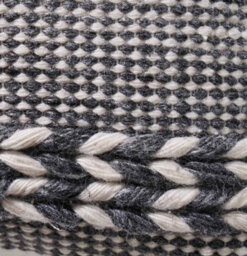 Pacific Lifestyle Indoor And Outdoor Grey And White Plaited Stripe Scatter Cushion - thumbnail 5