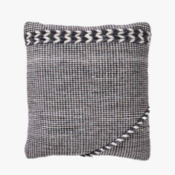 Pacific Lifestyle Indoor And Outdoor Grey And White Plaited Stripe Scatter Cushion - thumbnail 2