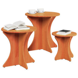 Berkfield Coffee Table 3 Pcs Wax Brown Solid Pine Wood - thumbnail 3