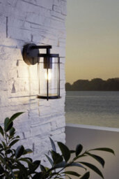 Ip44 Outdoor Black Dome Wall Light With E27 Bulb Socket For Porch And Garden - thumbnail 3