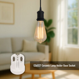 E27 Ceramic Lamp Holder Batten Heavy Duty Light Base For Commercial, Office,shop Lighting - thumbnail 4