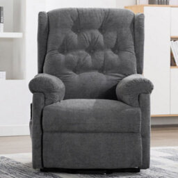 More4Homes Barnsley Fabric Electric Dual Motor Riser Rise Recliner Lift Mobility Tilt Armchair Charcoal - thumbnail 7