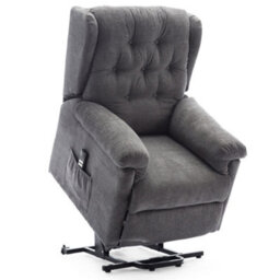 More4Homes Barnsley Fabric Electric Dual Motor Riser Rise Recliner Lift Mobility Tilt Armchair Charcoal - thumbnail 4