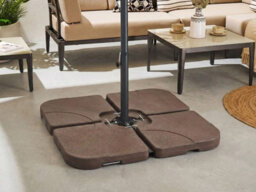 Beliani Parasol Base Caria Taupe Square 9 Kg - thumbnail 2