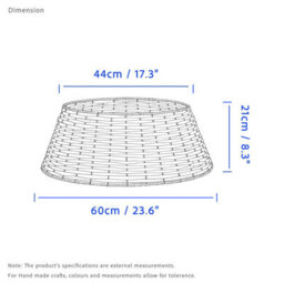 Wickerfield 3 Panel Natural Wash Wicker Christmas Tree Skirt H21 X Dia60Cm - thumbnail 2