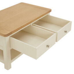 The Furniture Market Marbury Cream 2 Drawer Coffee Table - thumbnail 7
