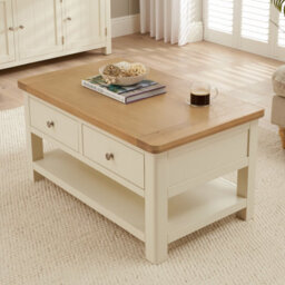 The Furniture Market Marbury Cream 2 Drawer Coffee Table - thumbnail 4
