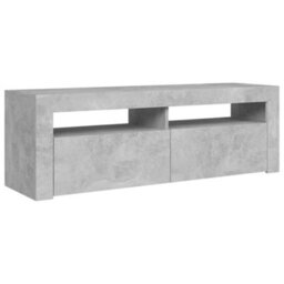 Berkfield Tv Cabinet With Led Lights Concrete Grey 120X35X40 Cm - thumbnail 3