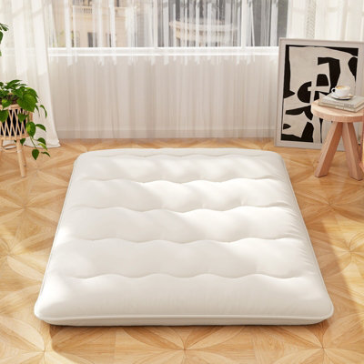 Costway Foldable Tatami Mat Floor Futon Mattress Roll Up Sleeping Pad W/ Washable Cover, Small Double/double/king Size - image 1