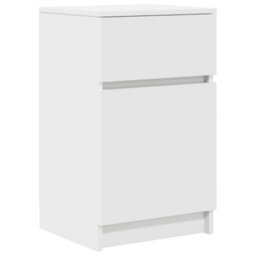 Berkfield Bedside Cabinet White 39X35X65 Cm Engineered Wood - thumbnail 2