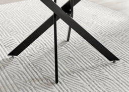 Furniturebox Uk Novara White Marble Black Leg 120Cm Round Dining Table & 6 Grey Velvet Milan Black Leg Chairs - thumbnail 7