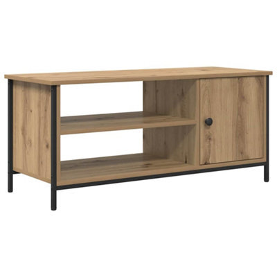 Berkfield Modern Tv Cabinet Artisan Oak 100 X 40 X 45 Cm Engineered Wood