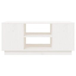 Berkfield Coffee Table White 90X49X40.5 Cm Solid Wood Pine - thumbnail 5