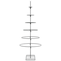 Berkfield Metal Christmas Tree For Decoration Black 150 Cm - thumbnail 4