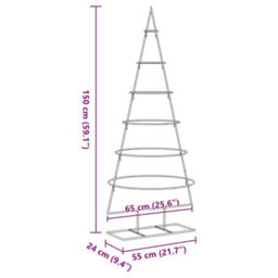 Berkfield Metal Christmas Tree For Decoration Black 150 Cm - thumbnail 7