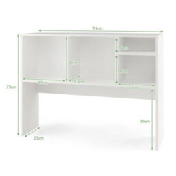 Computer Desktop Bookcase Countertop Storage Bookshelf With 4 Cubbies - thumbnail 2