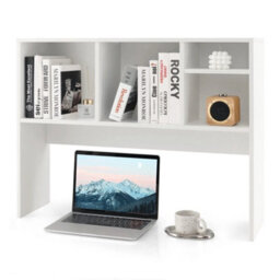 Computer Desktop Bookcase Countertop Storage Bookshelf With 4 Cubbies - thumbnail 1