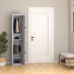 Wyld Haus Marino 180Cm Light Grey Steel Tall Locker Cabinet With Two Lockable Compartments And Internal Shelves - thumbnail 3