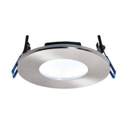 Luminosa Lighting Luminosa Orbitalplus Fire Rated Integrated Led 1 Light Bathroom Recessed Light Satin Nickel Plate Ip65