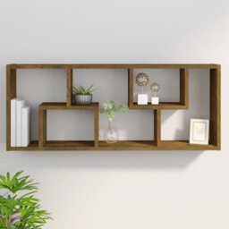 Vidaxl Wall Shelf Smoked Oak 36X16X90 Cm Engineered Wood - thumbnail 8