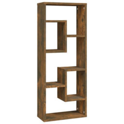 Vidaxl Wall Shelf Smoked Oak 36X16X90 Cm Engineered Wood - thumbnail 2