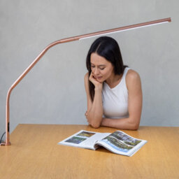 Slimline 4 Table Lamp Rose Gold 6000K Daylight Led 1000 Lumens Usb-C Port 4-Step Dimmable - thumbnail 2