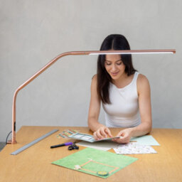 Slimline 4 Table Lamp Rose Gold 6000K Daylight Led 1000 Lumens Usb-C Port 4-Step Dimmable - thumbnail 4