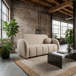 Viva Comfy Iii Sofa Bed With Storage Compartment Living Room Chipboard Metal Legs Wooden Frame 152X103X85Cm Beige - thumbnail 3