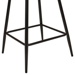 Beliani Set Of 2 Bar Chairs Sanilac Velvet Light Grey - thumbnail 8
