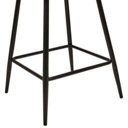 Beliani Set Of 2 Bar Chairs Sanilac Velvet Light Grey - thumbnail 7