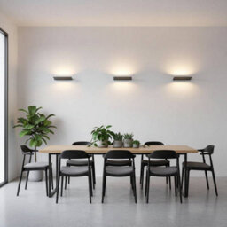 Ultra Beam Lighting Ultrabeam Black Indoor Led Wall Uplighter 12 Watt Led 1000 Lumens Width 230mm - thumbnail 3