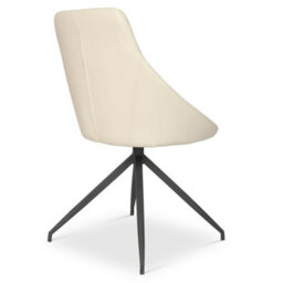 Bravich Lisbon Faux Leather Swivel Cream Dining Chair - thumbnail 4