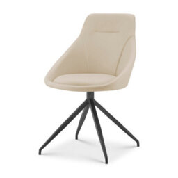 Bravich Lisbon Faux Leather Swivel Cream Dining Chair - thumbnail 6