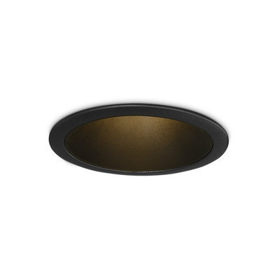 Ideal Lux Luminosa Tag Led Recessed Downlight Black 2700K