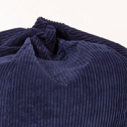 icon Kingston Cord Adults Bean Bag Chair And Pouffe, Ready Filled Beanbag And Footstool Navy Blue - thumbnail 7