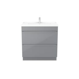GoodHome Imandra Grey Freestanding Vanity Unit & Basin Set - Includes Lana Basin (W)804mm - thumbnail 5
