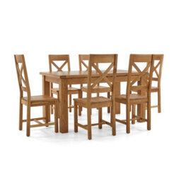 Zelah Oak 150-200Cm Extendable Dining Table Seats 4-6  - By Roseland Furniture - thumbnail 8