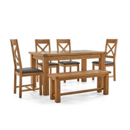 Zelah Oak 150-200Cm Extendable Dining Table Seats 4-6  - By Roseland Furniture - thumbnail 9